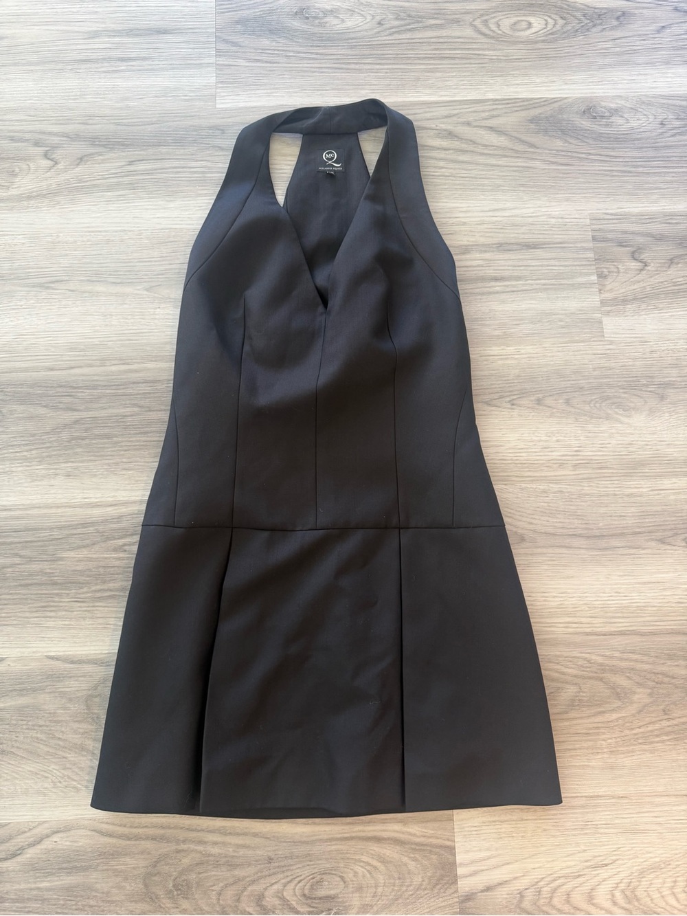 Alexander McQueen Black Halter-Neck Mini Dress